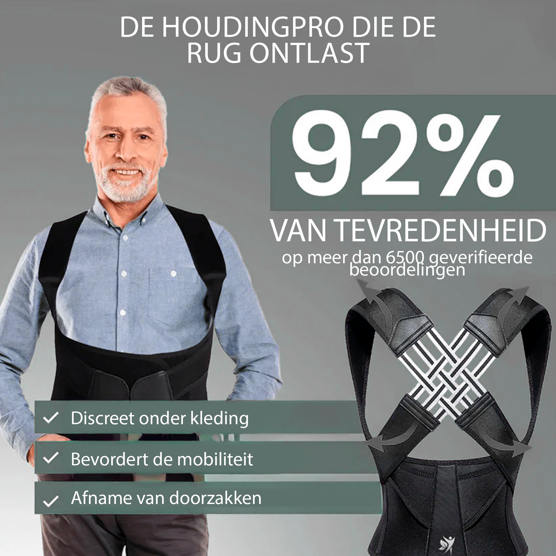 Houdingscorrector Pro Elite ErgoFlex™ {BEPERKTE VOORRAAD}