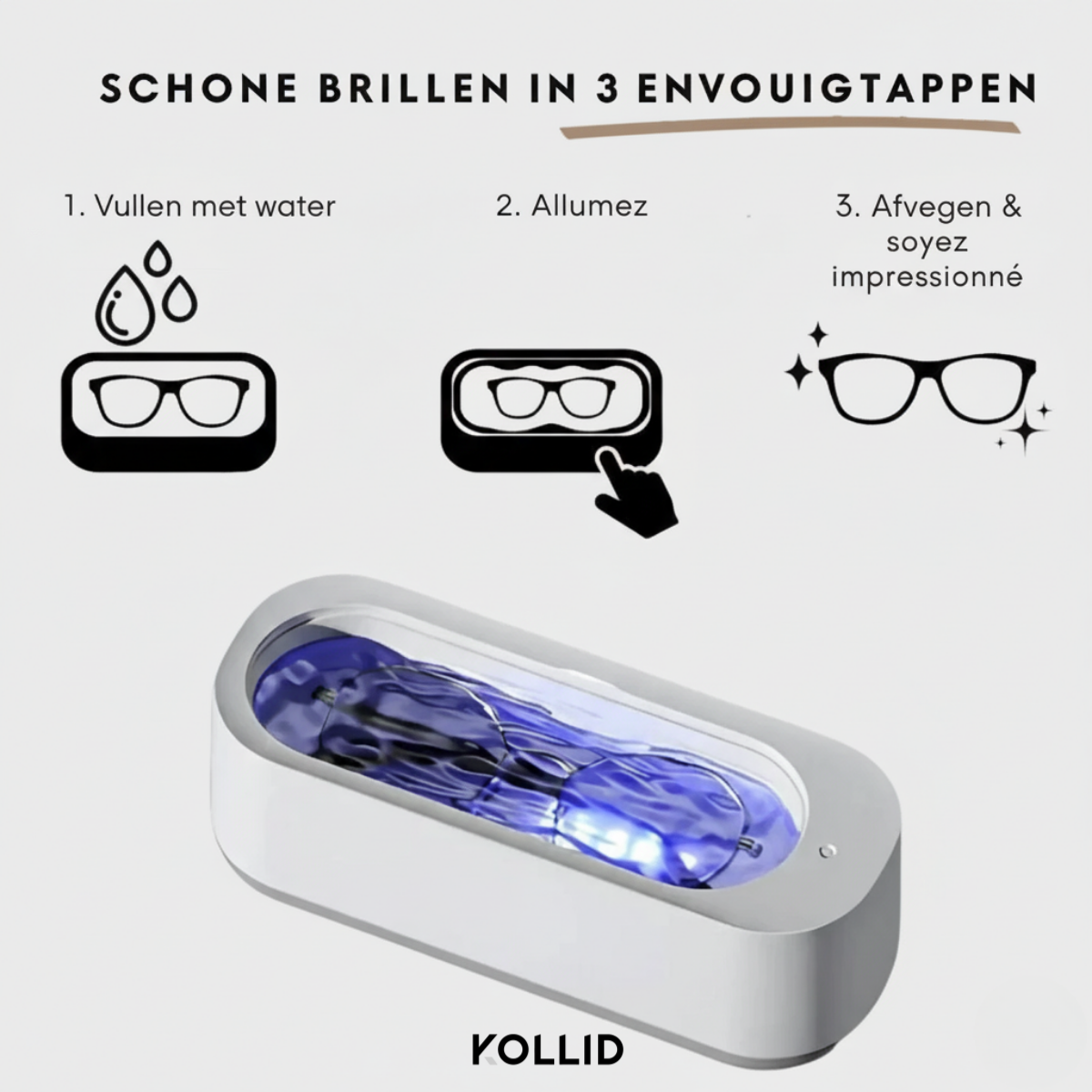 Opti.Ko™ — Ultrasone Brillenreiniger met Precisietechnologie [BEPERKTE VOORRAAD]