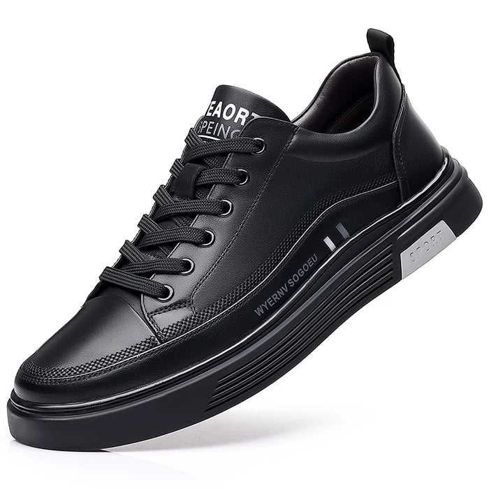 Casuale sneakers van echt leer – Platte Sport