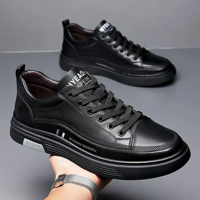 Casuale sneakers van echt leer – Platte Sport