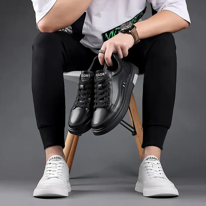 Casuale sneakers van echt leer – Platte Sport